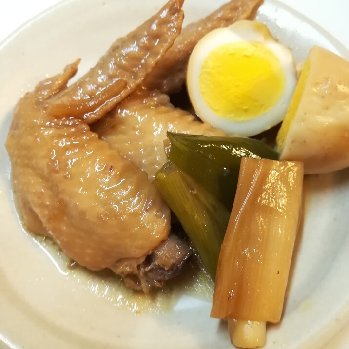 手羽先と卵の甘辛煮